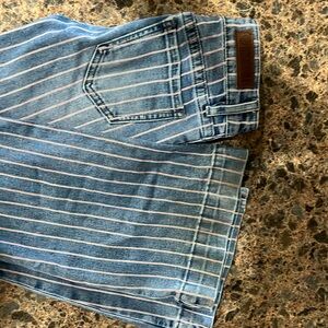 Rock and roll stripped denim trouser girl jean